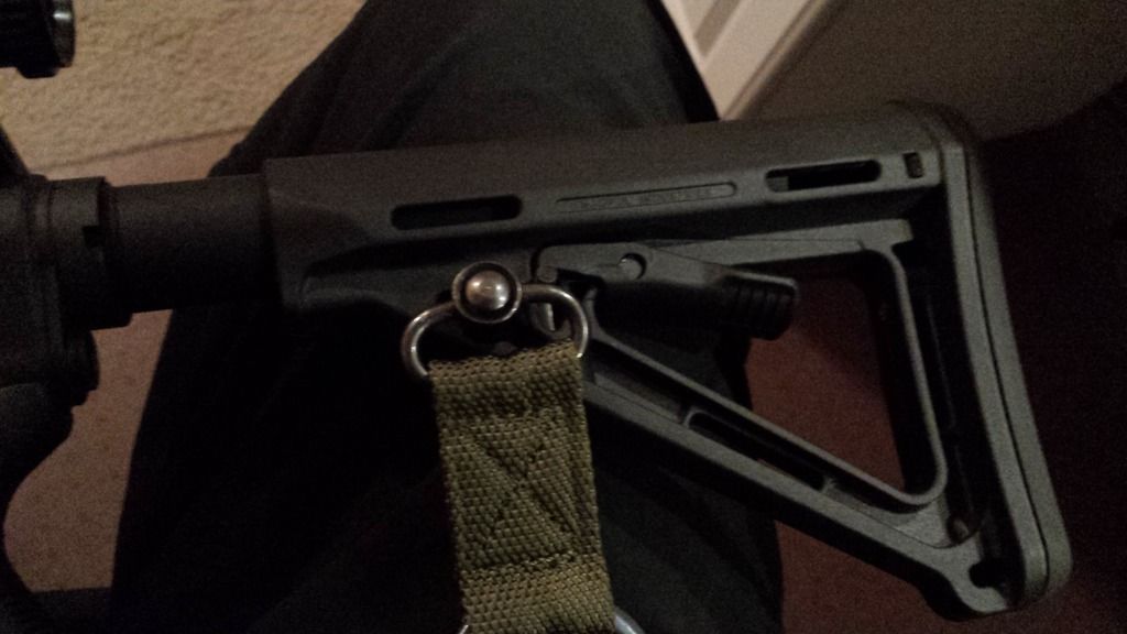An easy QD sling attachment procedure for MOE carbine stock.